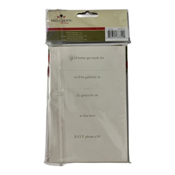 Lot of 2 Paula Deen Holiday Invitation Cards – Set of 8 with Envelopes – New Sea - Picture 3 of 5